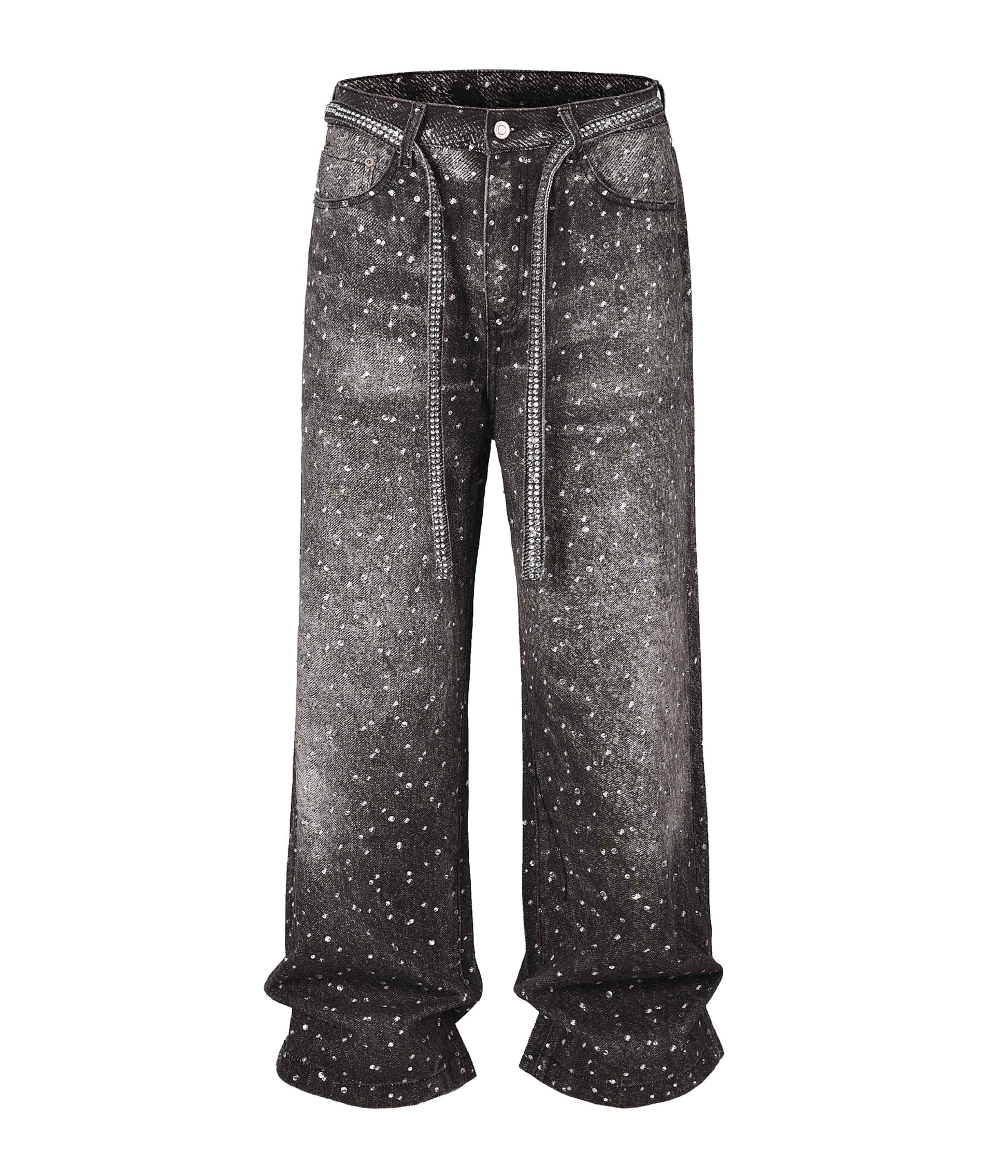 NOIR RHINESTONE DENIM