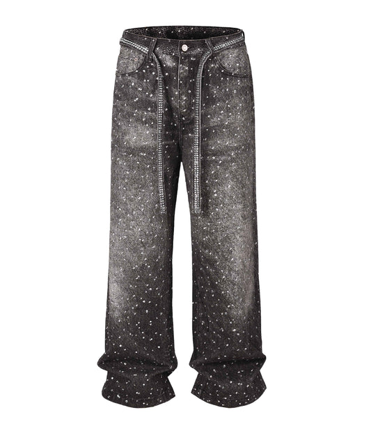 NOIR RHINESTONE DENIM