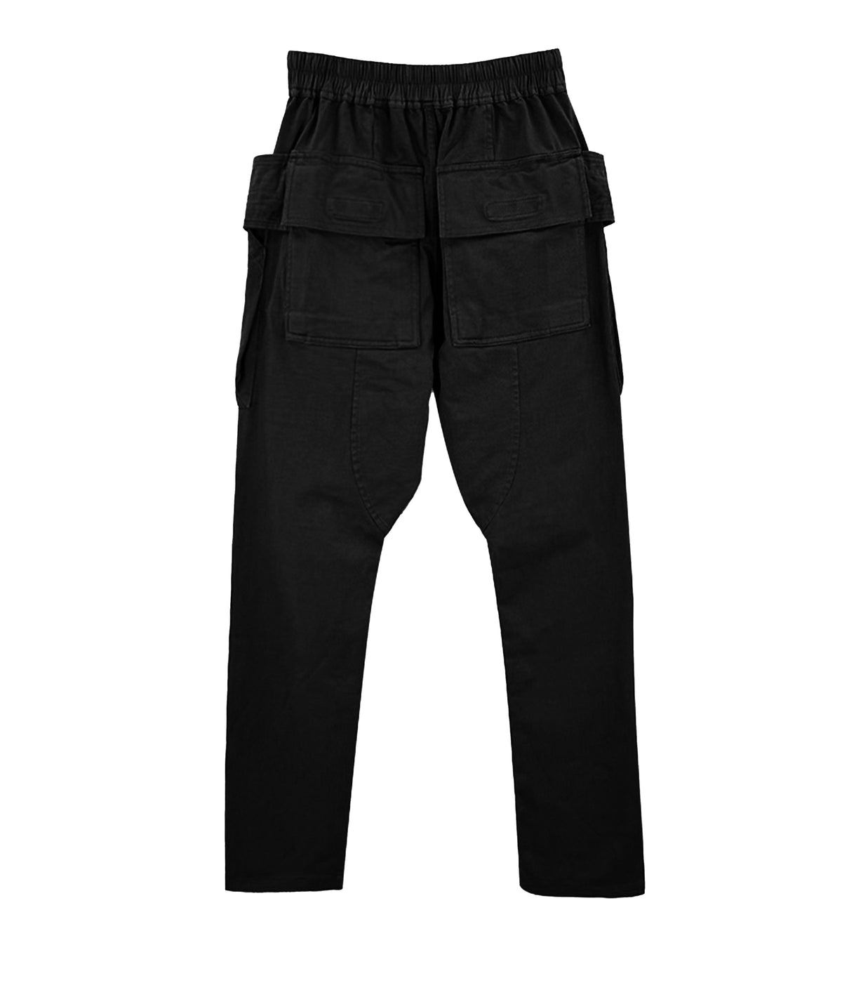NOIR DROP-CROTCH DRAWSTRING CARGO PANTS - JUSTLUXURY
