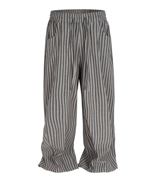 GREY STRIPED LOUNGE PANTS