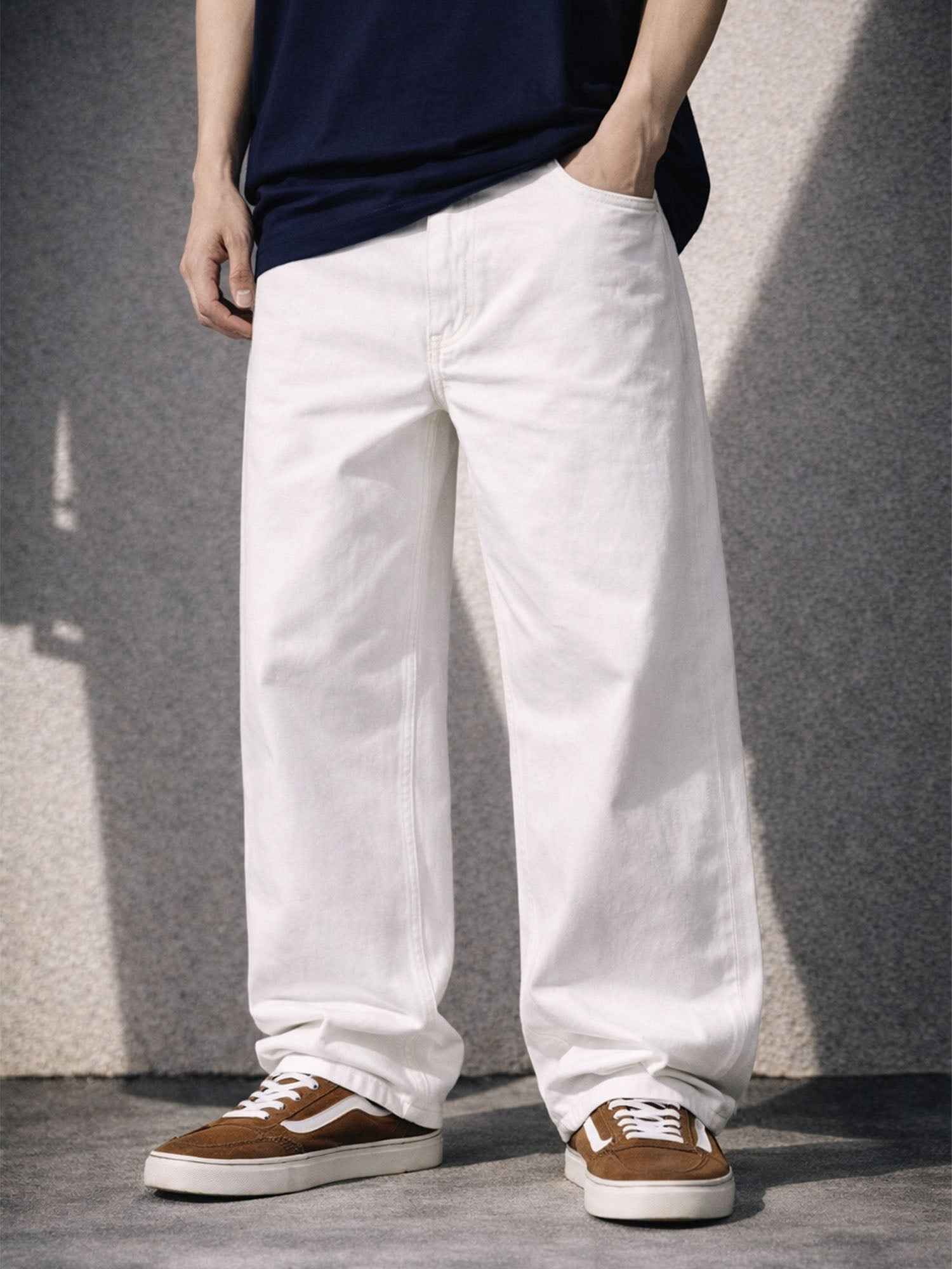 IVORY RELAXED DENIM [STRETCH]