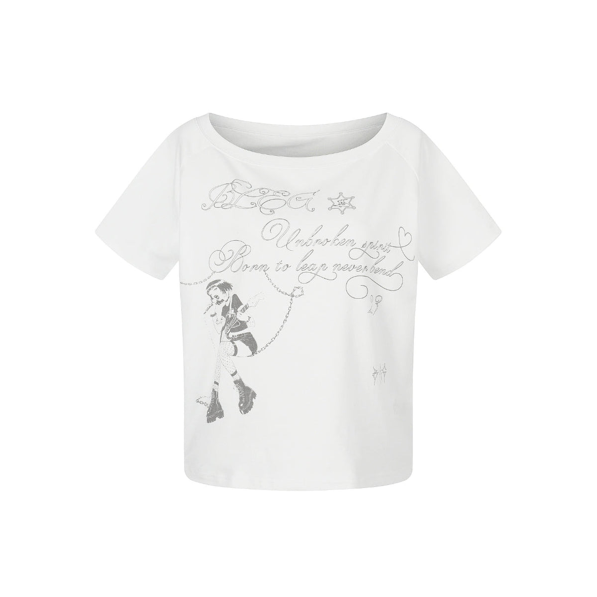 Rebel Verse Off-Shoulder Top
