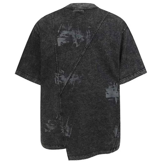 Irregular Patchwork Vintage Streetwear T Shirts