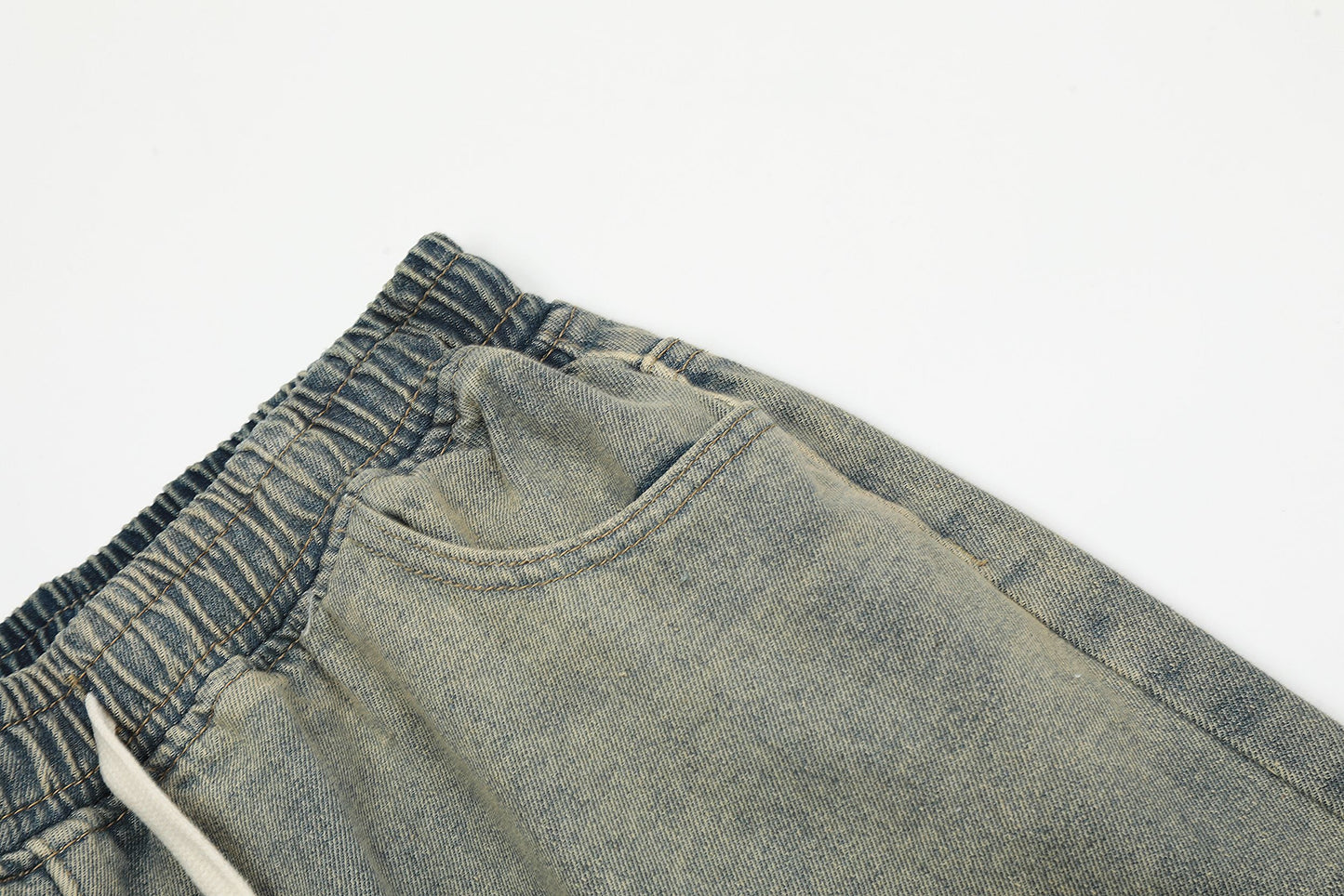 Strap Detail | Washed Denim Shorts