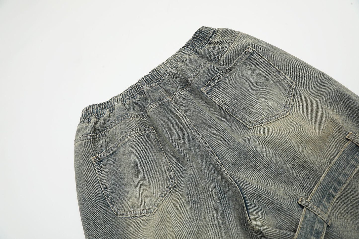 Strap Detail | Washed Denim Shorts