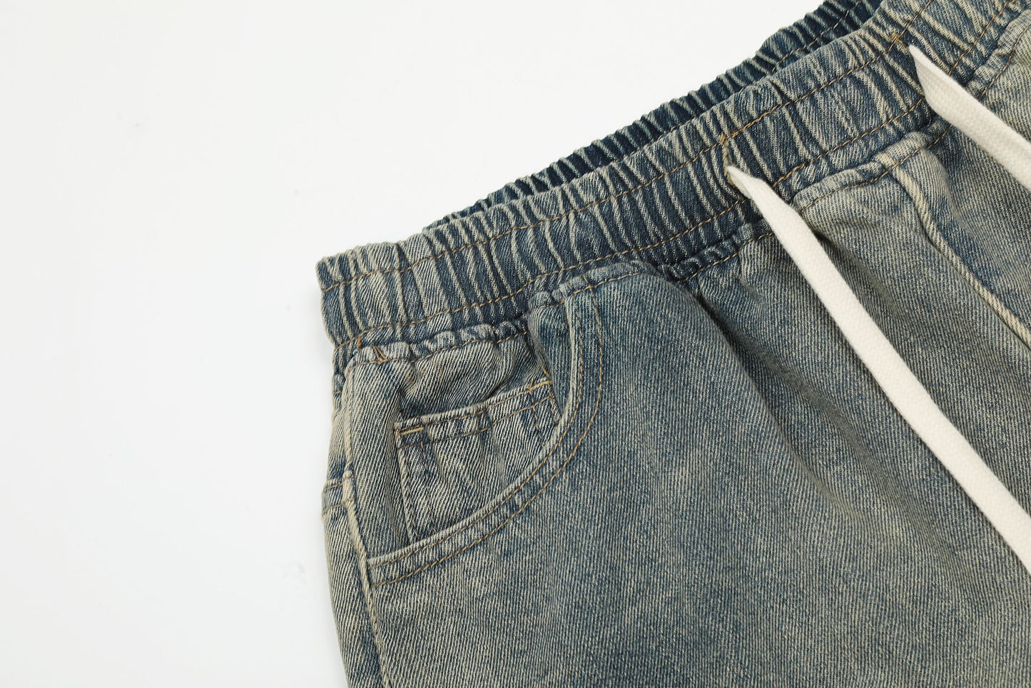 Strap Detail | Washed Denim Shorts