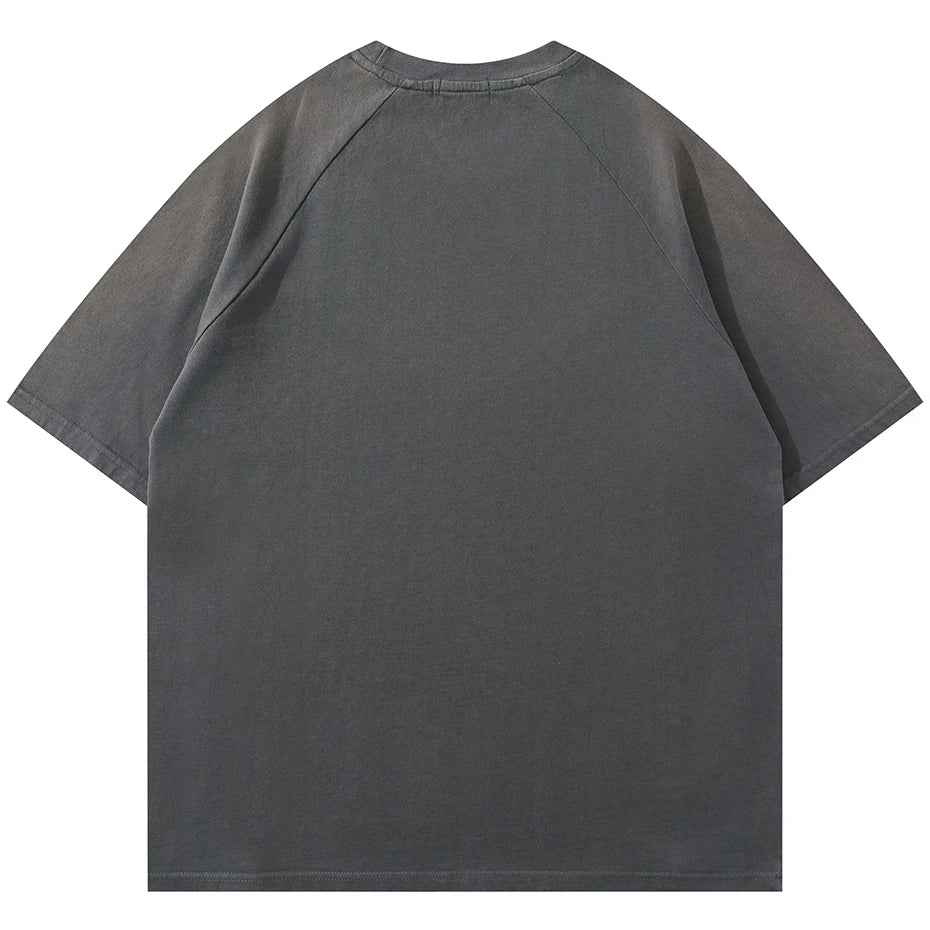 Oversized Rivet Patchwork Streetwear T Shirts