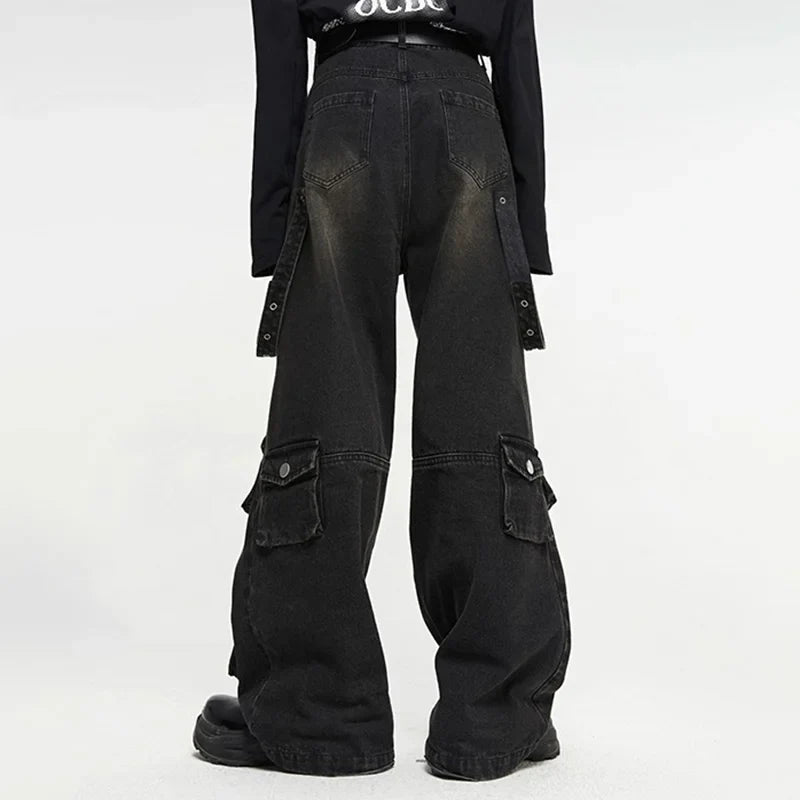 Washed Denim | Cargo Pants
