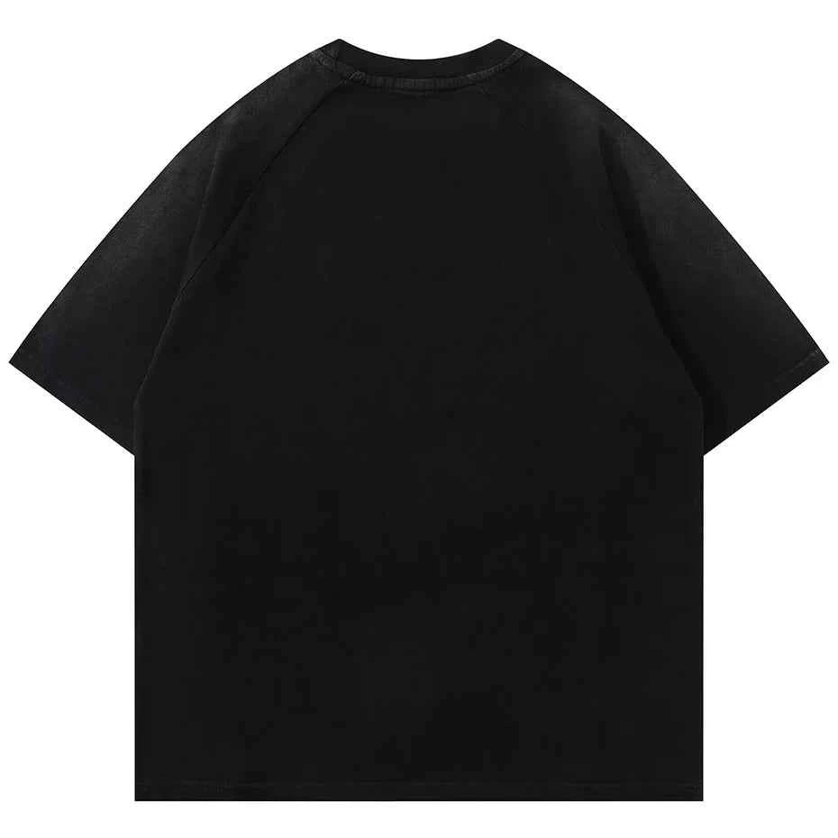 Oversized Rivet Patchwork Streetwear T Shirts