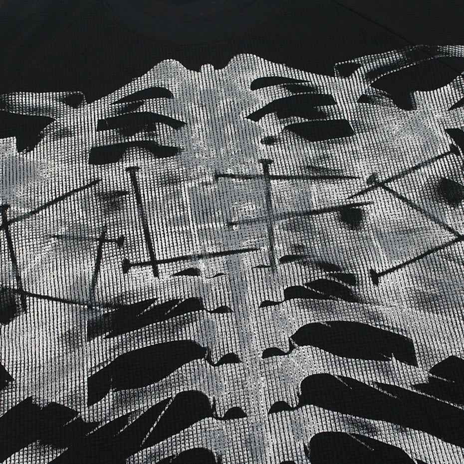Streetwear Unisex Skeleton Graphic Oversized T-Shirts