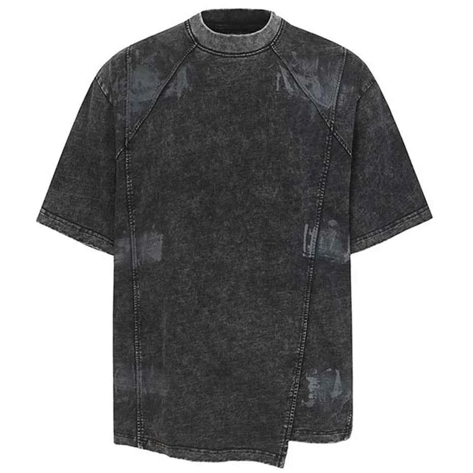 Irregular Patchwork Streetwear Oversized T-shirts