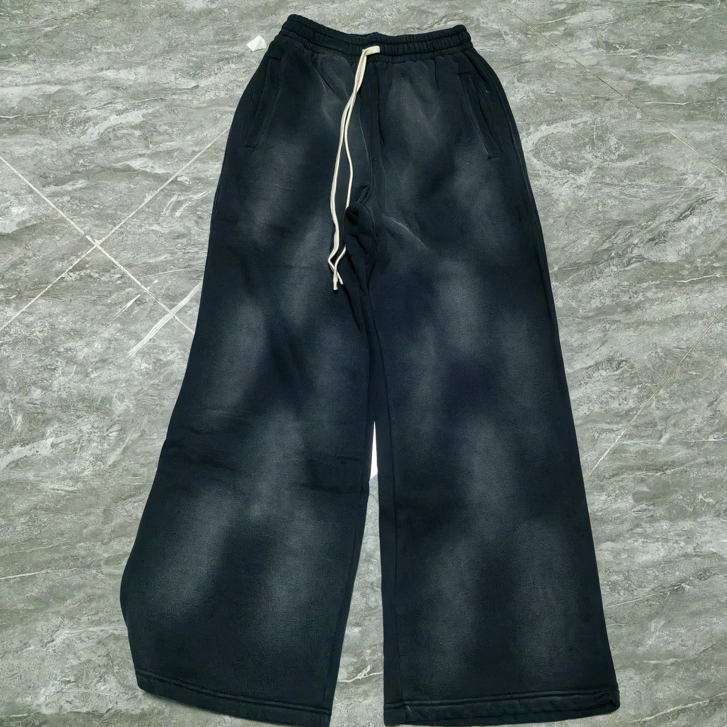 Splashing Ink Spray Dyeing Wash Distressed Wide Joggers