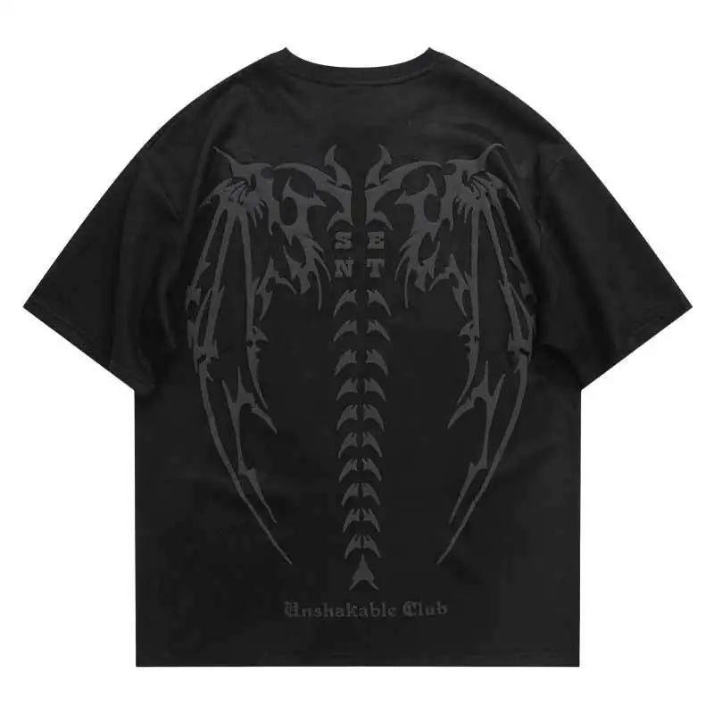 Spine Wing | Gothic Print T-Shirt