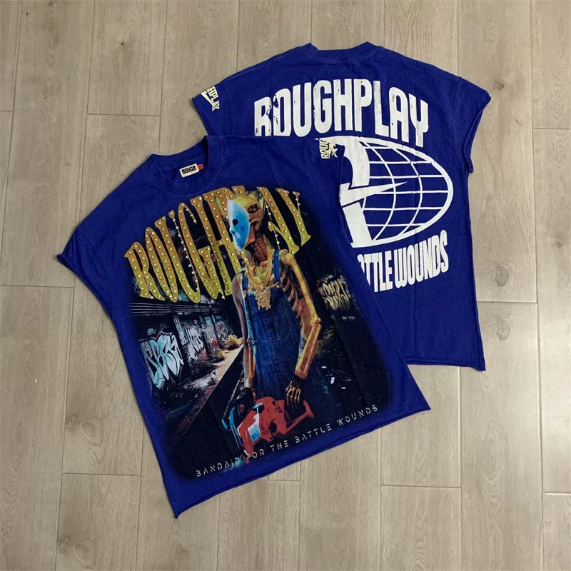 High Quality Heavy Fabric Fashion Loose Casual Rhinestore T-shirts