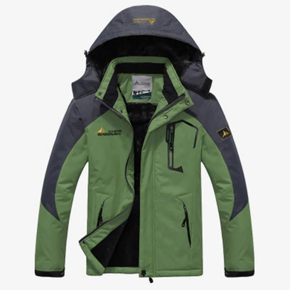 Windproof Fur Coats Military Hooded Anorak Men's Winter Jackets