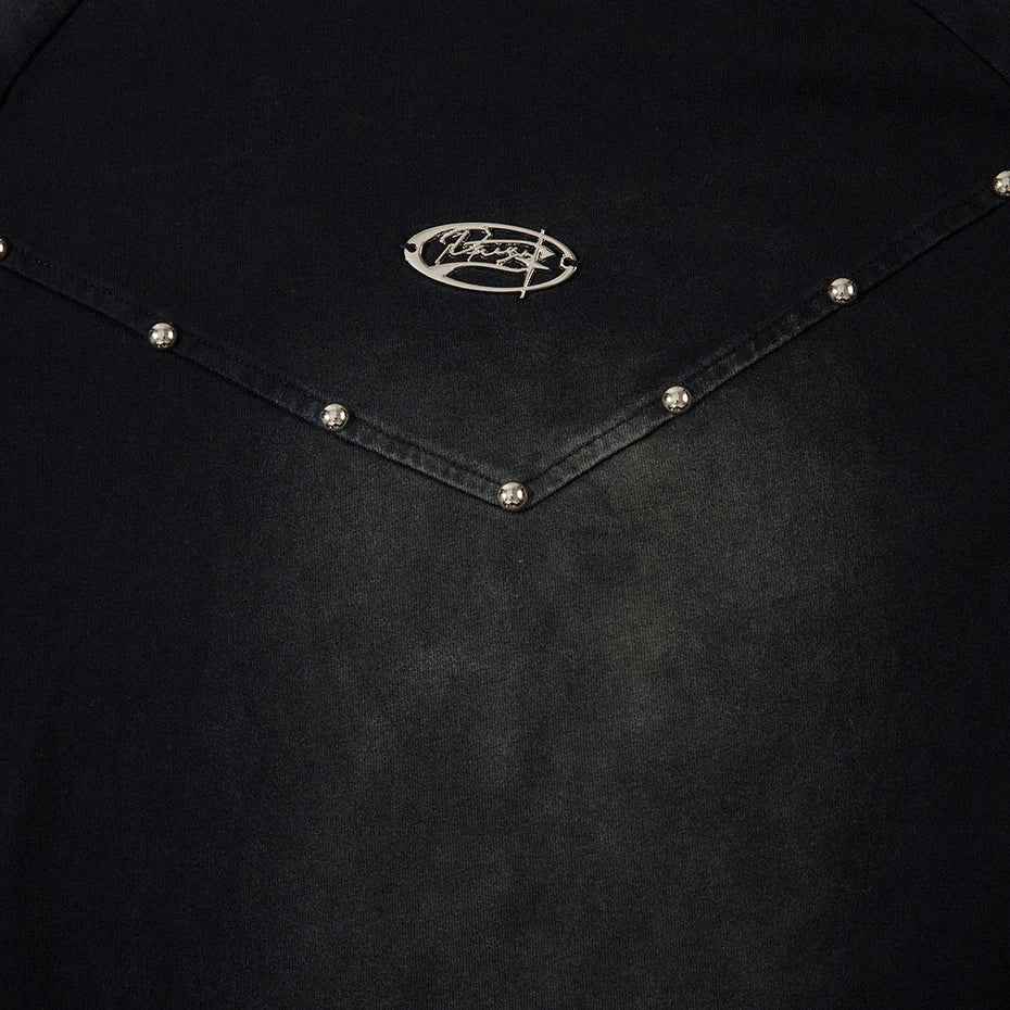 Oversized Rivet Patchwork Streetwear T Shirts