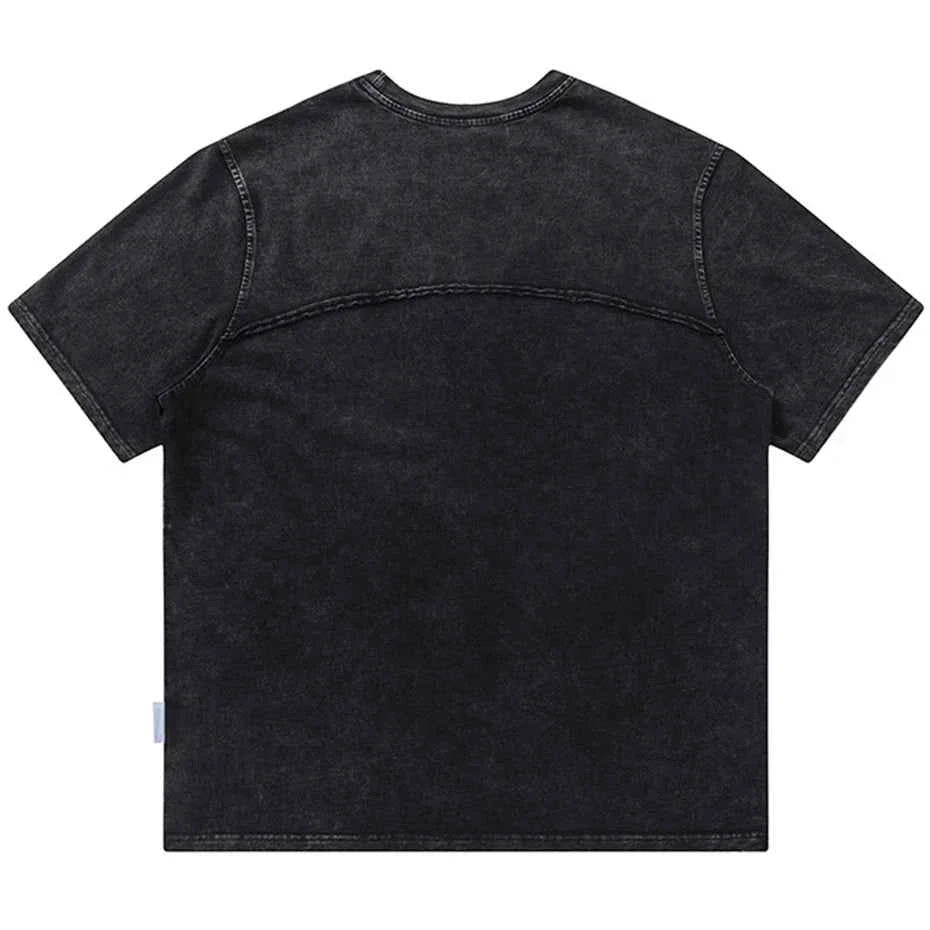 Streetwear Patchwork Oversized T-shirts