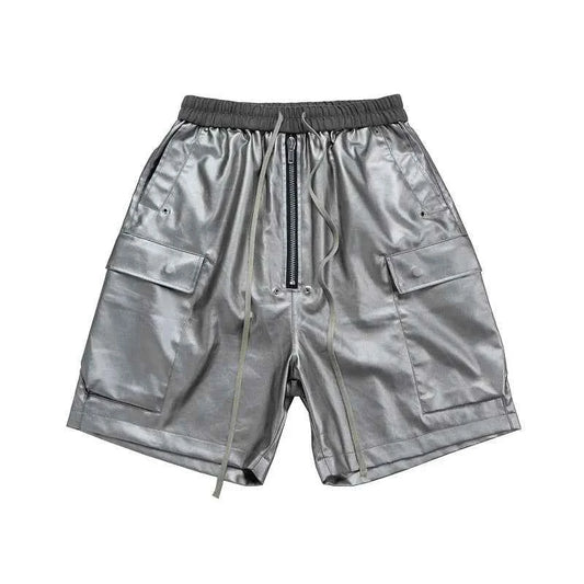 High Street Cleanfit Wide Leg Matte Coated Cargo Shorts