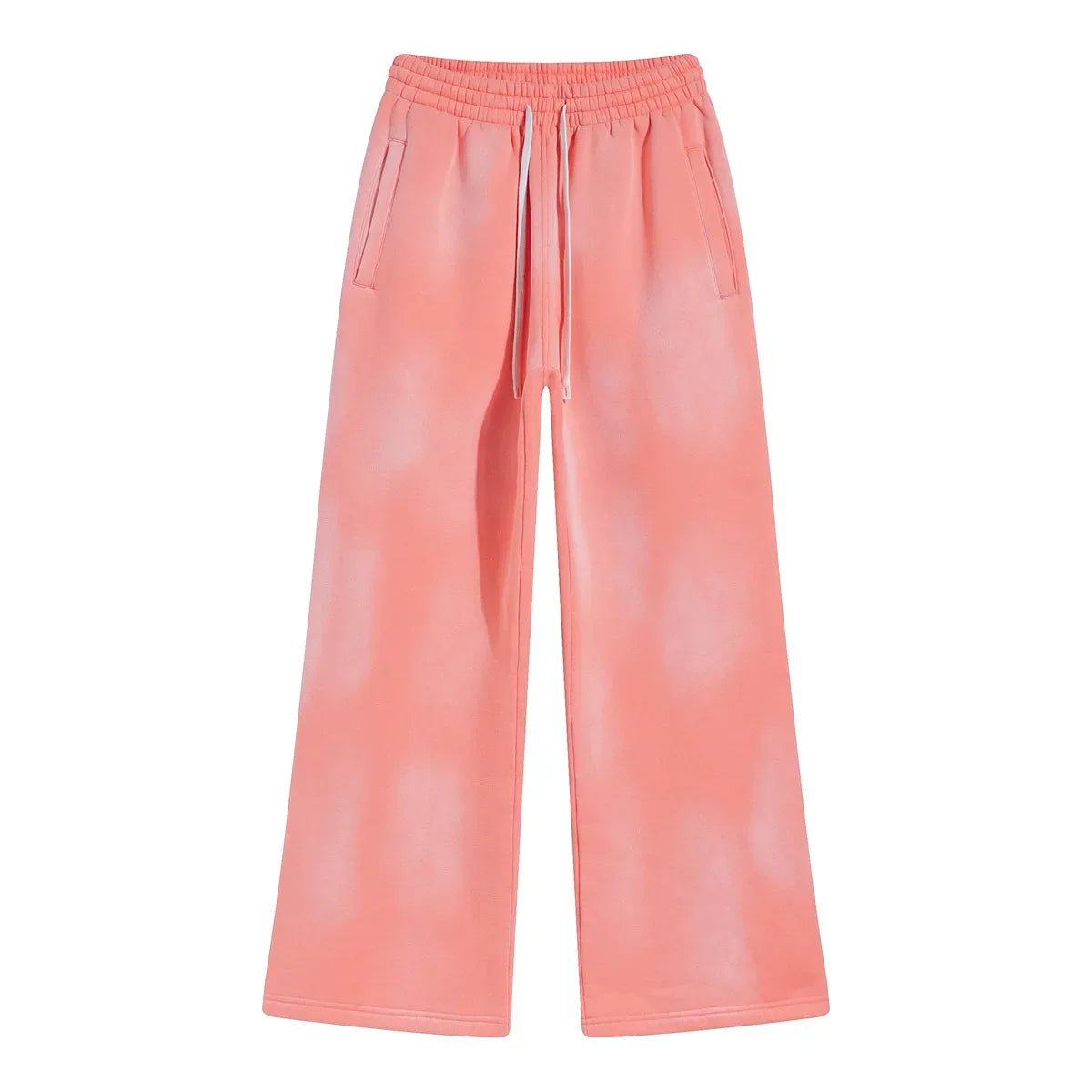 Splashing Ink Spray Dyeing Wash Distressed Wide Joggers