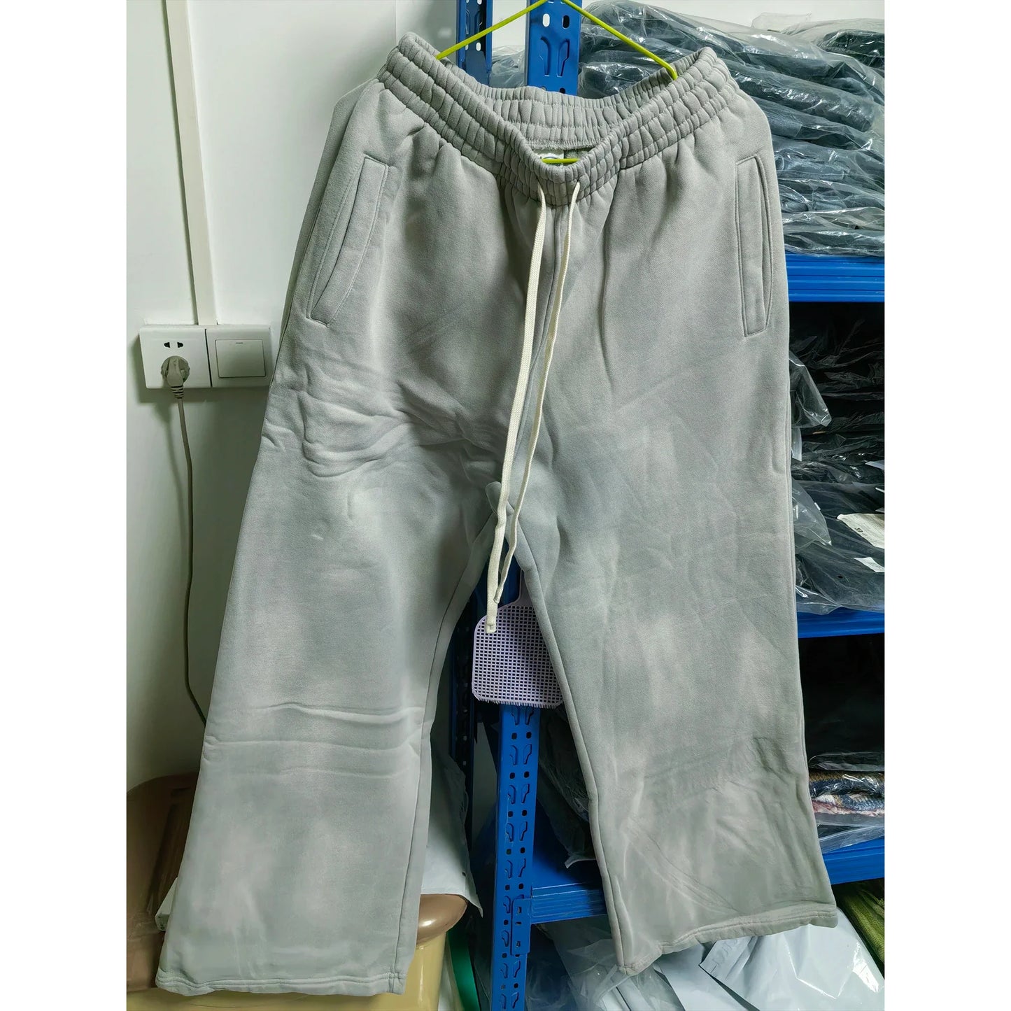 Splashing Ink Spray Dyeing Wash Distressed Wide Joggers