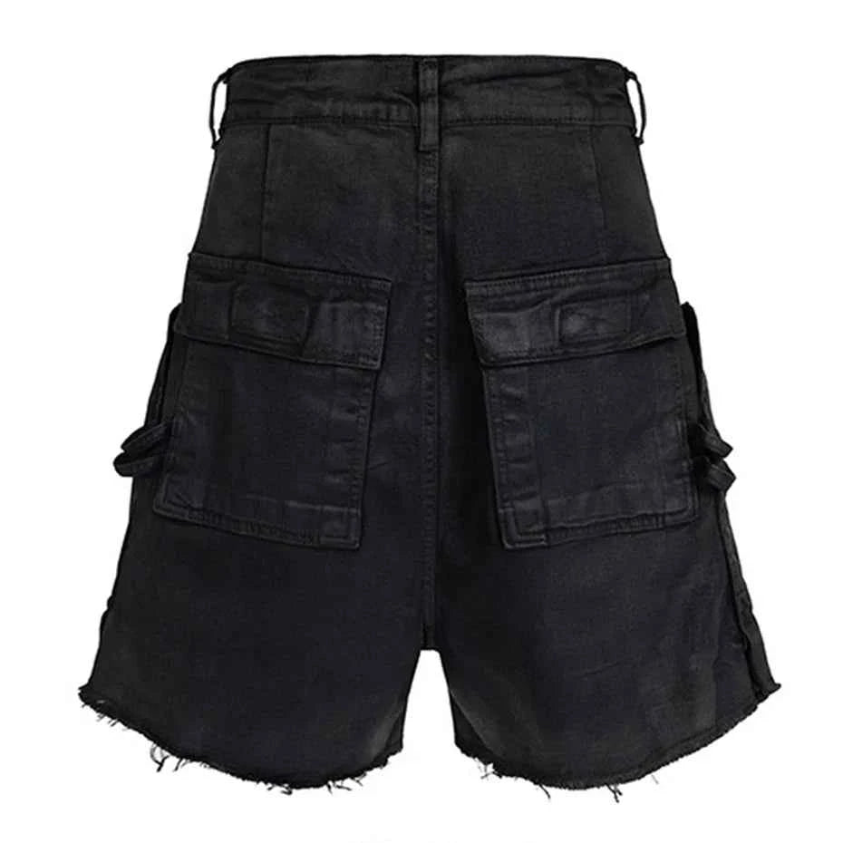 Side Pockets Denim Shorts