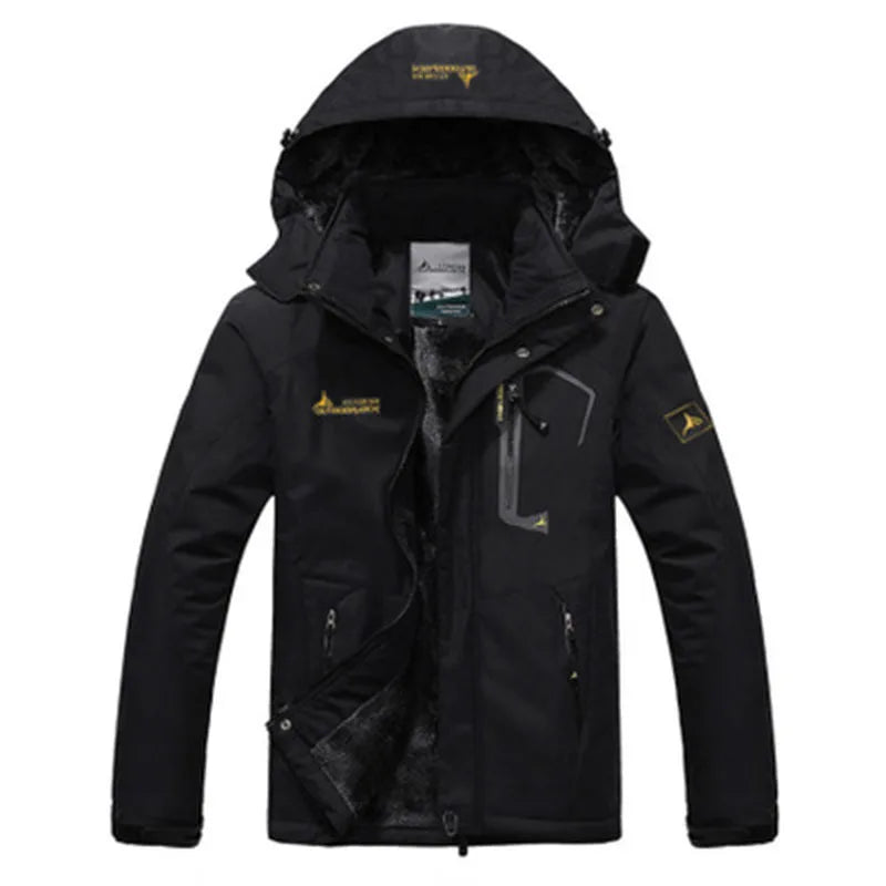 Windproof Fur Coats Military Hooded Anorak Men's Winter Jackets