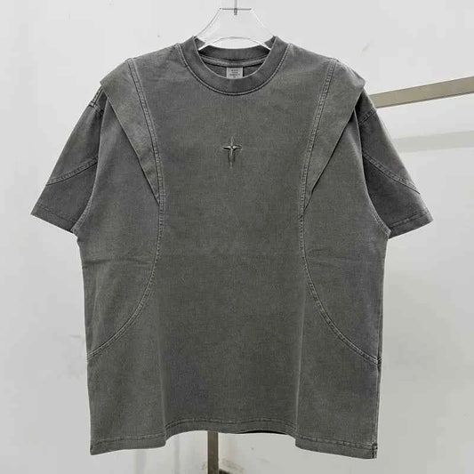 Patchwork Embroidery Unisex Oversized T-shirt