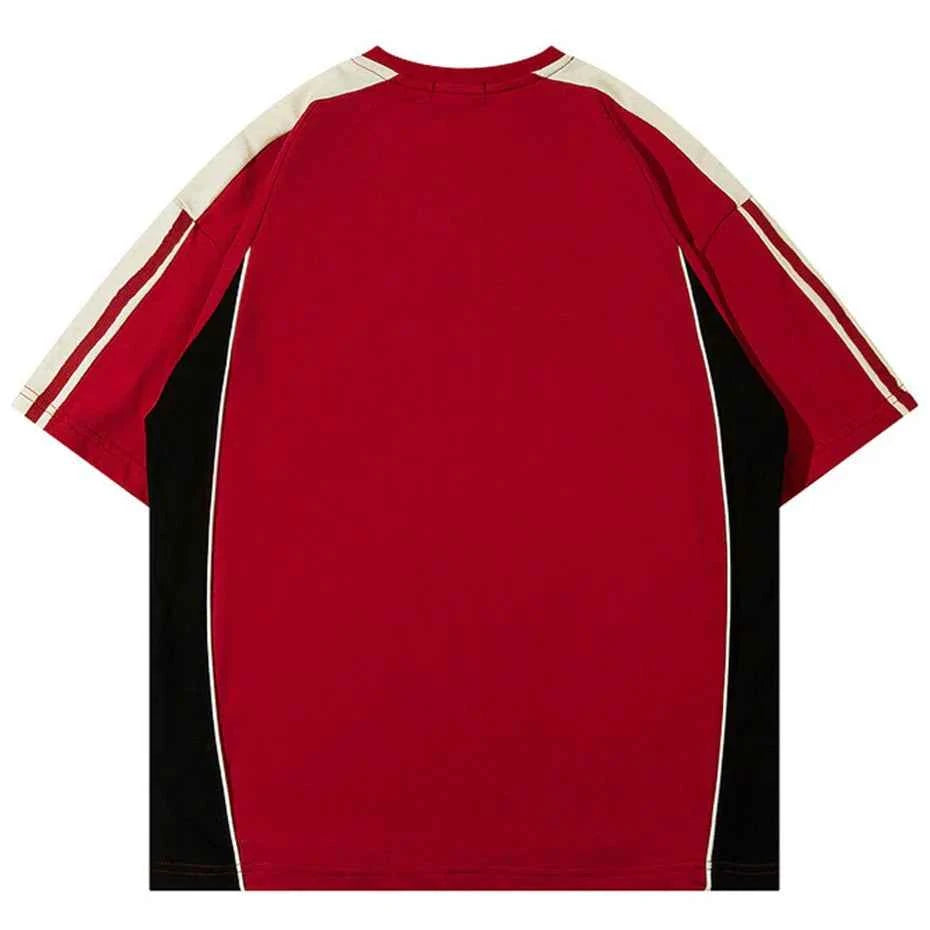 Patchwork Oversized Streetwear T-shirts