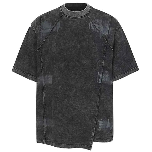 Irregular Patchwork Vintage Streetwear T Shirts