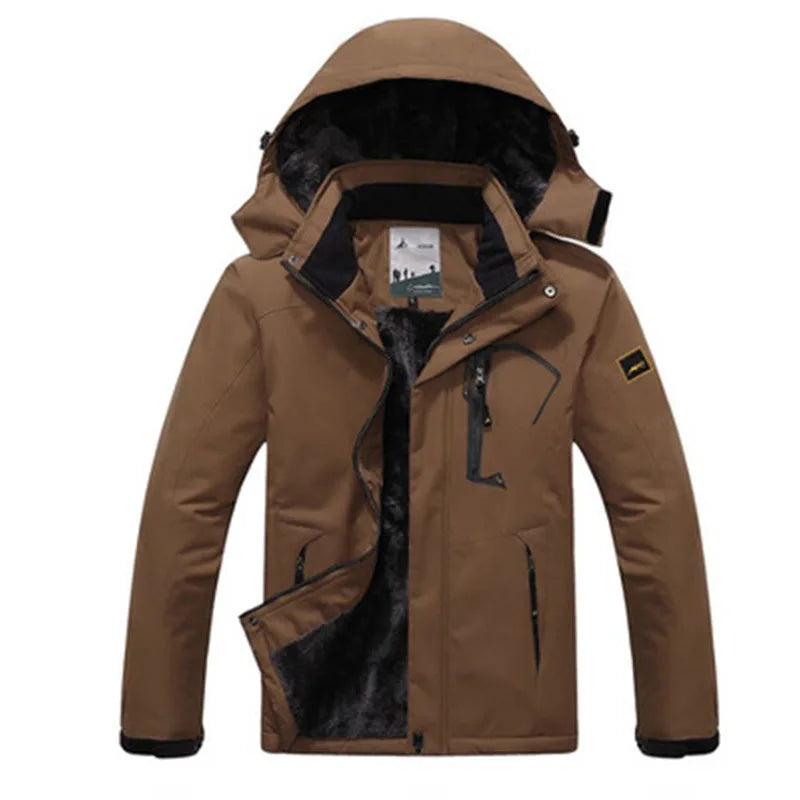 Windproof Fur Coats Military Hooded Anorak Men's Winter Jackets