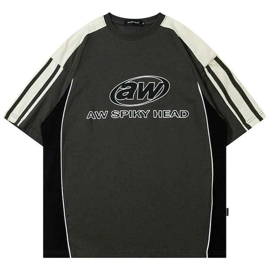 Patchwork Oversized Streetwear T-shirts
