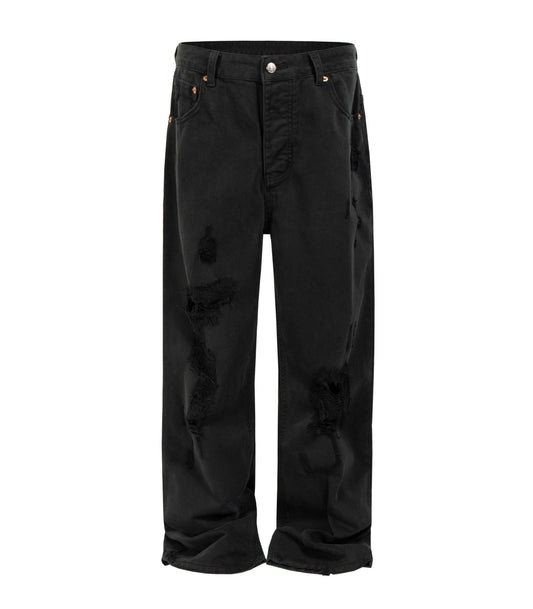 NOIR DESTROYED WORK PANTS