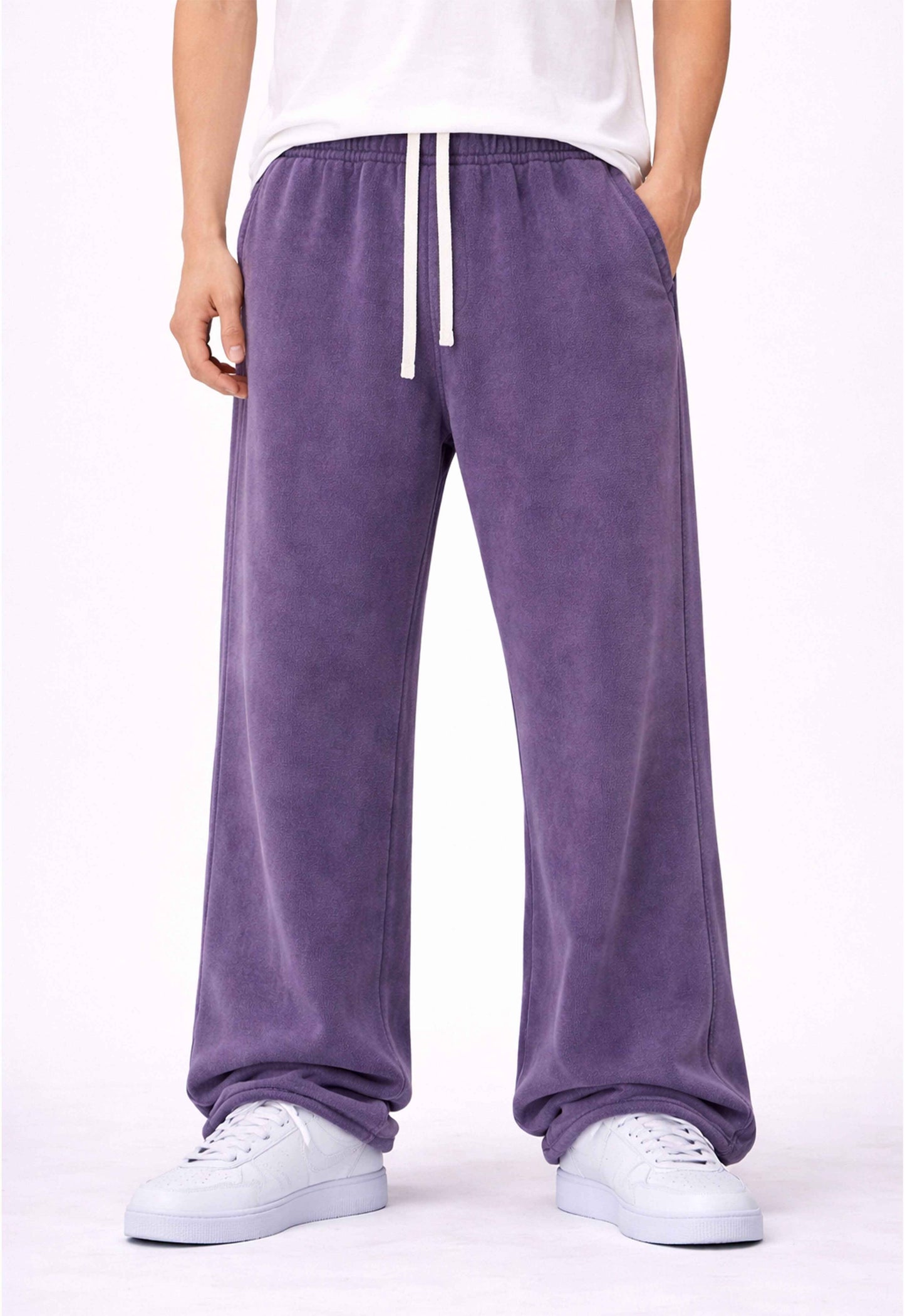 PLUM OVER-DYE SWEATPANTS