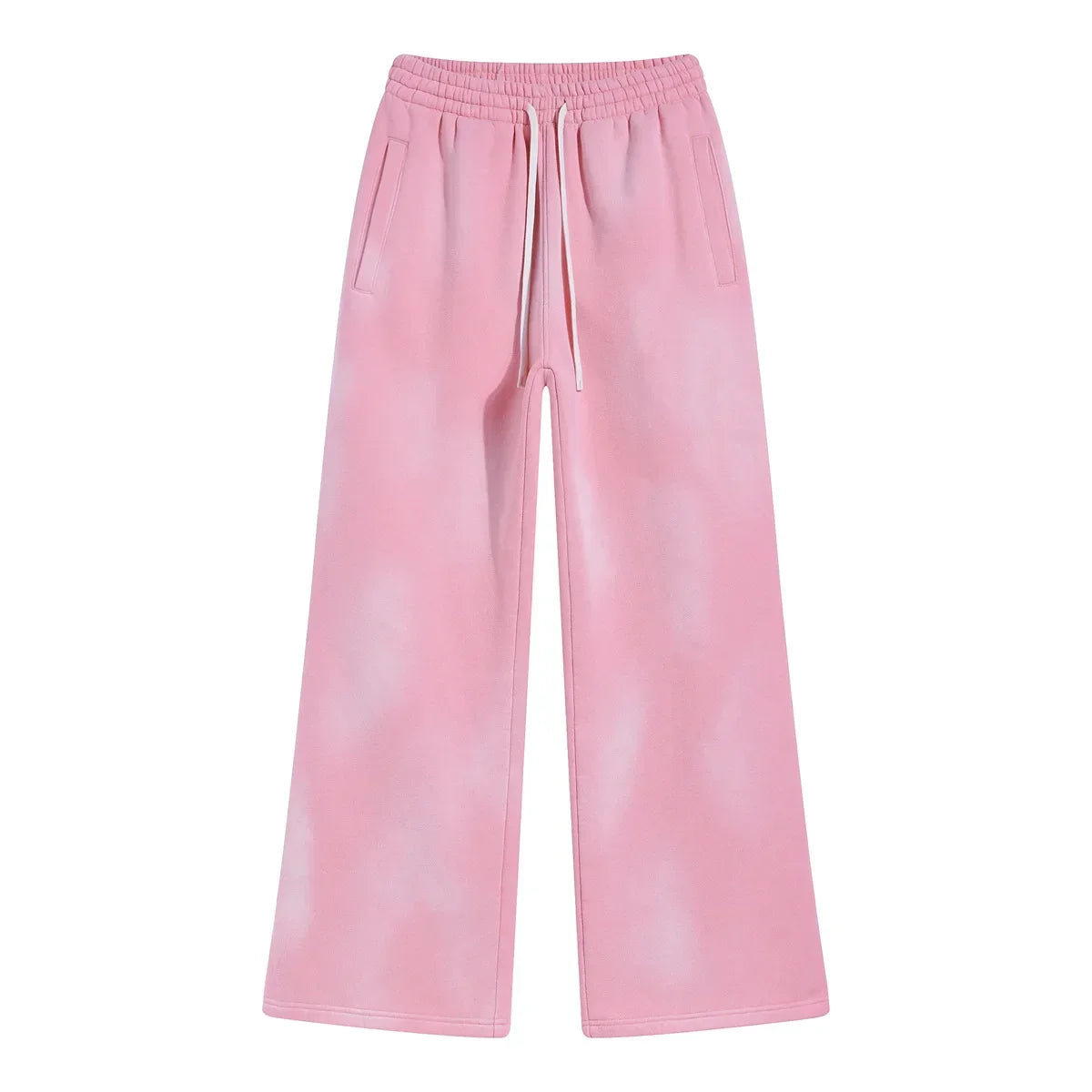 Splashing Ink Spray Dyeing Wash Distressed Wide Joggers