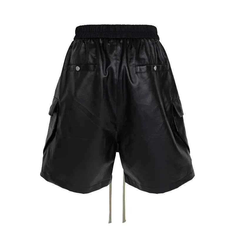High Street Cleanfit Wide Leg Matte Coated Cargo Shorts