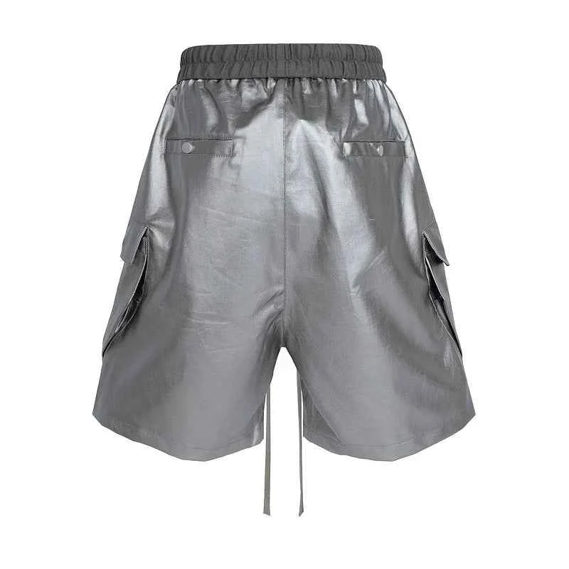 High Street Cleanfit Wide Leg Matte Coated Cargo Shorts