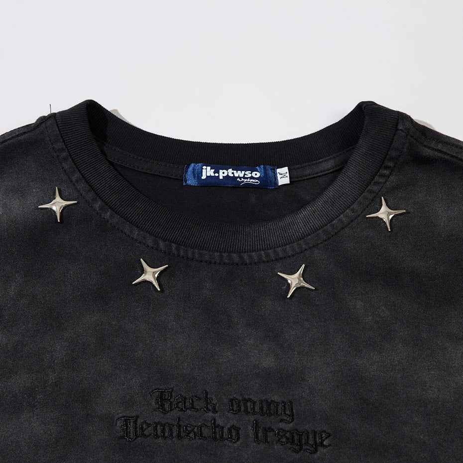 Streetwear Metal Star Oversized Tshirt
