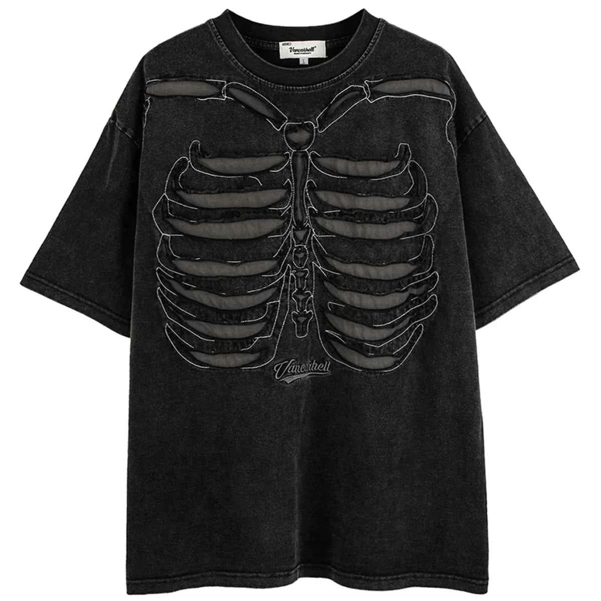 Skeleton Ripped Streetwear T Shirts