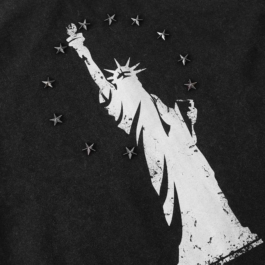 Metal Star Graphic Streetwear Oversized T Shirts