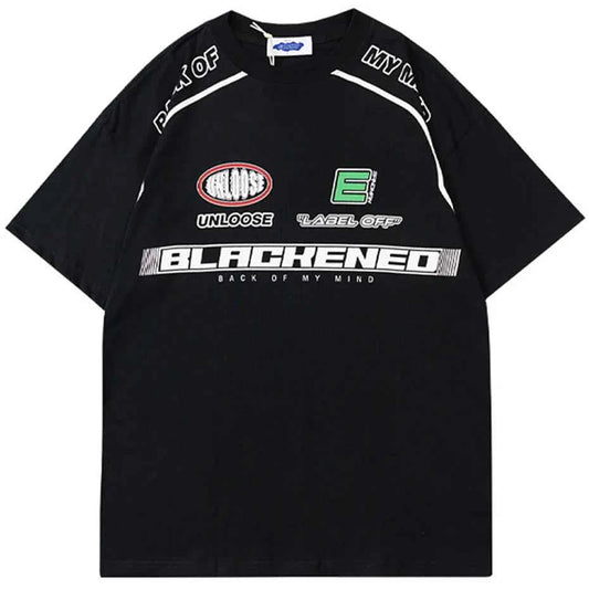 Streetwear Oversized Fashion Motorcycle Racing Style T-Shirt