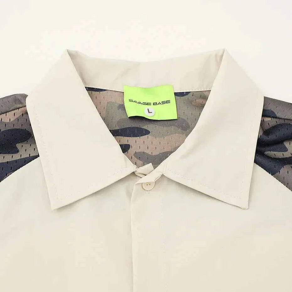 Camouflage Patchwork Streetwear Shirts