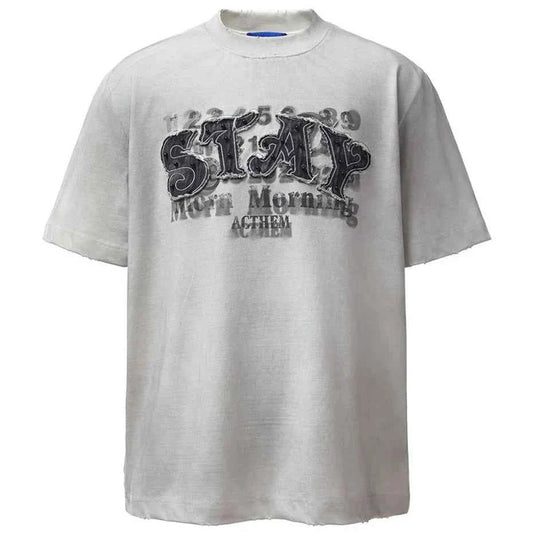 Rivet Patchwork Oversized Unisex T-Shirts