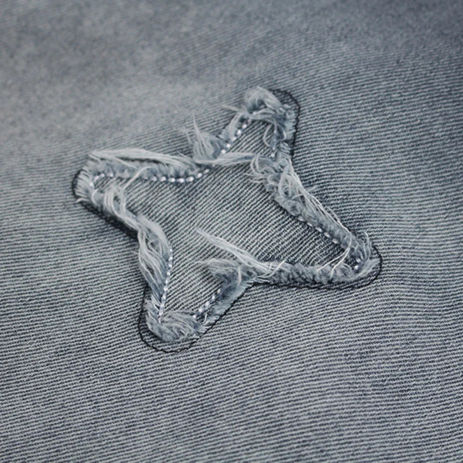 Star Patchwork Streetwear Oversized T-shirts