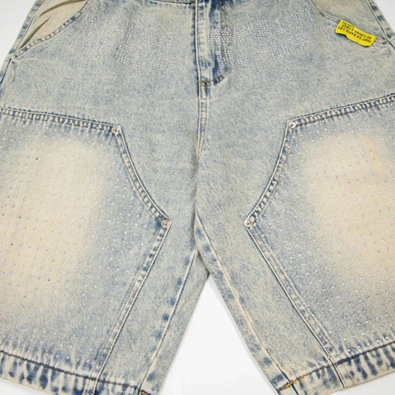Streetwer Rhinestone Ripped Jeans