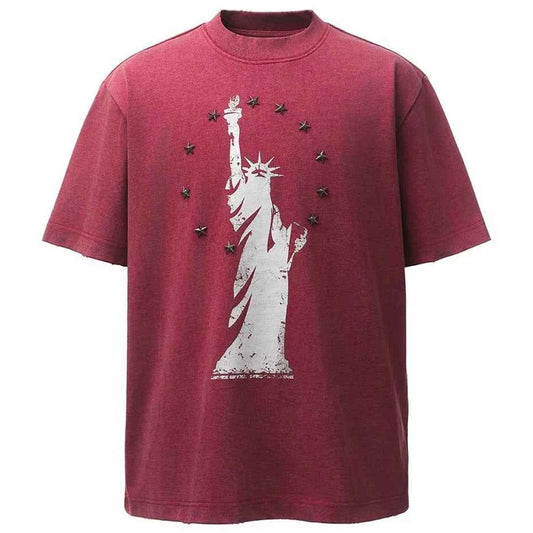 Metal Star Graphic Streetwear Oversized T Shirts