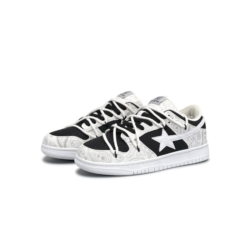 Swoop | Black and White Sneakers