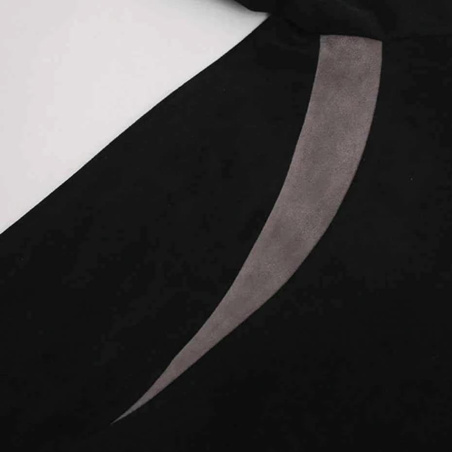 Streetwear Suede T Shirts Patchwork Oversized Hip Hop T-shirts
