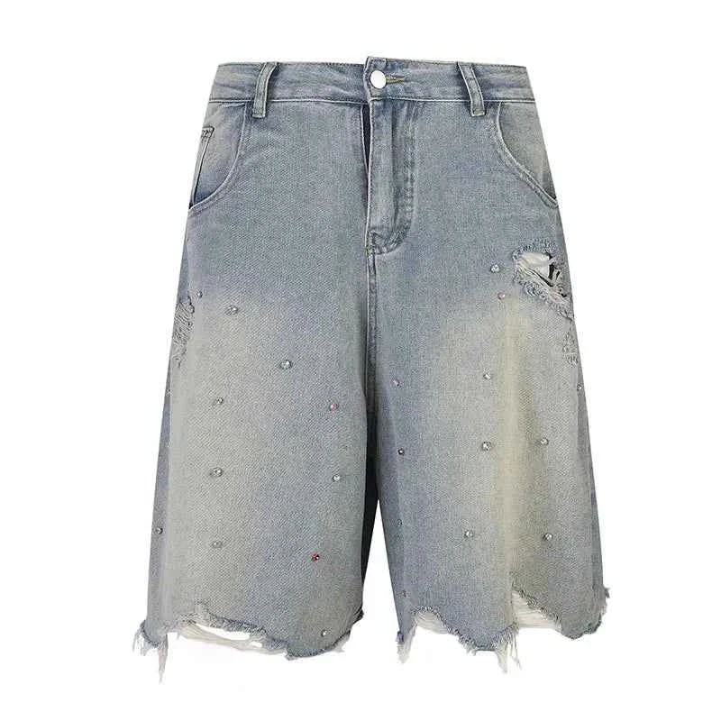 Denim Jorts Rhinestone