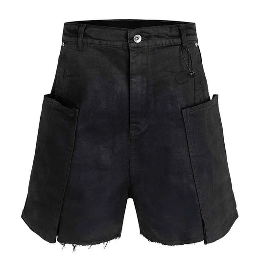 Side Pockets Denim Shorts