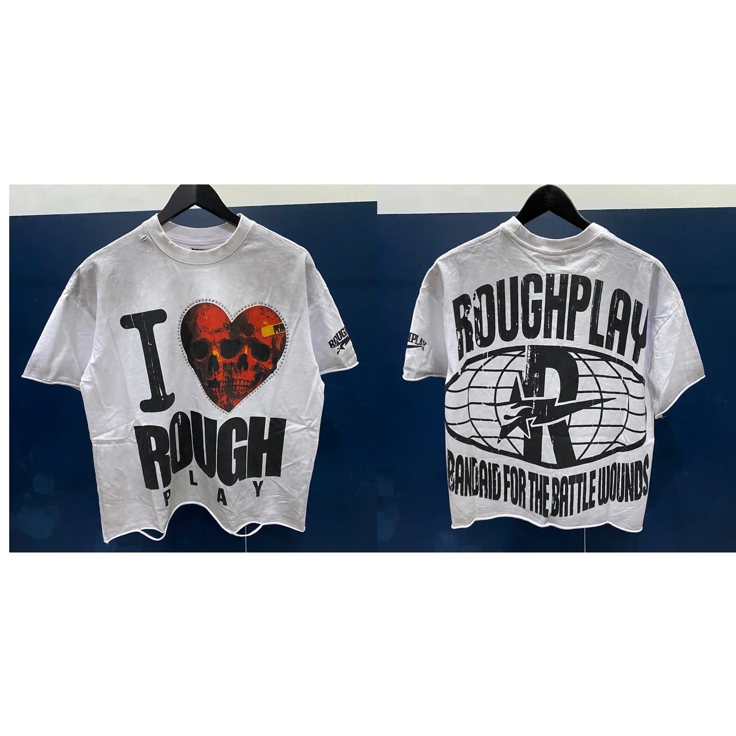 High Quality Heavy Fabric Fashion Loose Casual Rhinestore T-shirts